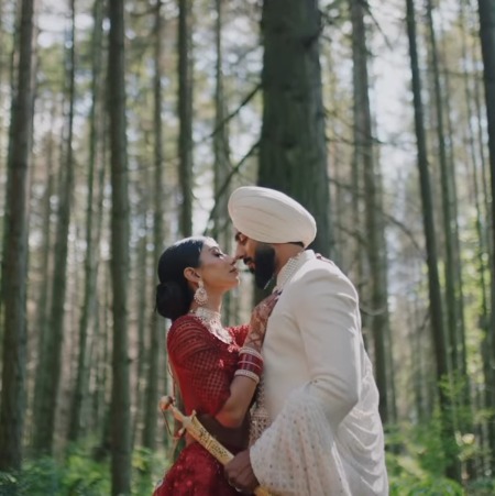 The wedding ceremony picture of Rhiana Jagpal and Marcus Sandhu.